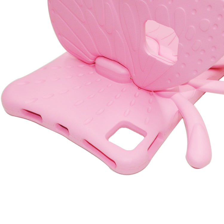 For iPad Pro 11 2024 Butterfly Bracket Kids EVA Shockproof Tablet Case(Pink)