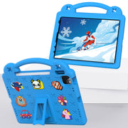 For iPad Air 11 2024 Handle Kickstand Children EVA Shockproof Tablet Case(Sky Blue)
