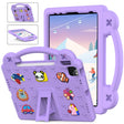 For iPad Air 11 2024 Handle Kickstand Children EVA Shockproof Tablet Case(Light Purple) - iPad Air 11 2024 Cases by PMC TechLife | Online Shopping South Africa | PMC TechLife | Buy Now Pay Later Mobicred