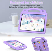 For iPad Air 11 2024 Handle Kickstand Children EVA Shockproof Tablet Case(Light Purple)