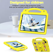 For iPad Air 11 2025 / 2024 Handle Kickstand Children EVA Shockproof Tablet Case(Yellow)