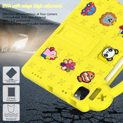 For iPad Air 11 2025 / 2024 Handle Kickstand Children EVA Shockproof Tablet Case(Yellow)