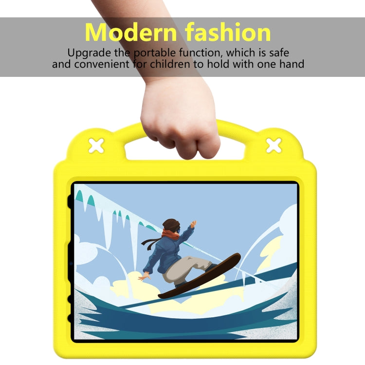For iPad Air 11 2025 / 2024 Handle Kickstand Children EVA Shockproof Tablet Case(Yellow)