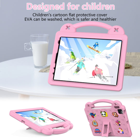 For  iPad Pro 11 2024 Handle Kickstand Children EVA Shockproof Tablet Case(Pink)