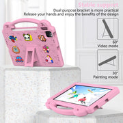 For  iPad Pro 11 2024 Handle Kickstand Children EVA Shockproof Tablet Case(Pink)