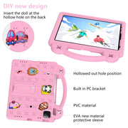 For  iPad Pro 11 2024 Handle Kickstand Children EVA Shockproof Tablet Case(Pink)