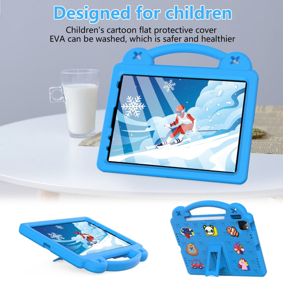 For  iPad Pro 11 2024 Handle Kickstand Children EVA Shockproof Tablet Case(Sky Blue)