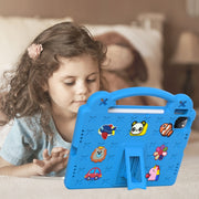 For  iPad Pro 11 2024 Handle Kickstand Children EVA Shockproof Tablet Case(Sky Blue)