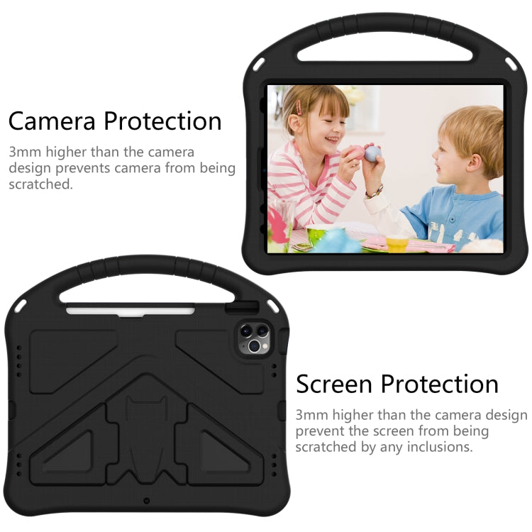For iPad Air 11 2024 EVA Shockproof Tablet Case with Holder(Black)
