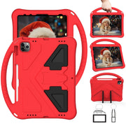 For iPad Air 11 2024 EVA Shockproof Tablet Case with Holder(Red)