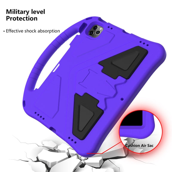 For iPad Air 11 2024 EVA Shockproof Tablet Case with Holder(Purple)
