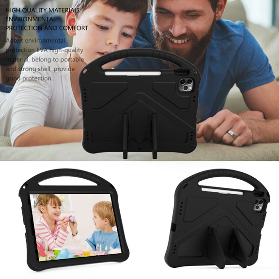 For iPad Pro 11 2024 EVA Shockproof Tablet Case with Holder(Black)