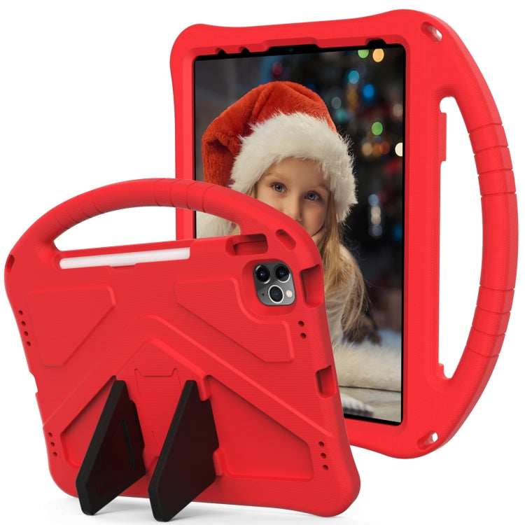 For iPad Pro 11 2024 EVA Shockproof Tablet Case with Holder(Red)