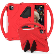 For iPad Pro 11 2024 EVA Shockproof Tablet Case with Holder(Red)