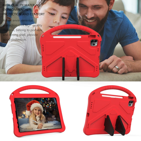 For iPad Pro 11 2024 EVA Shockproof Tablet Case with Holder(Red)