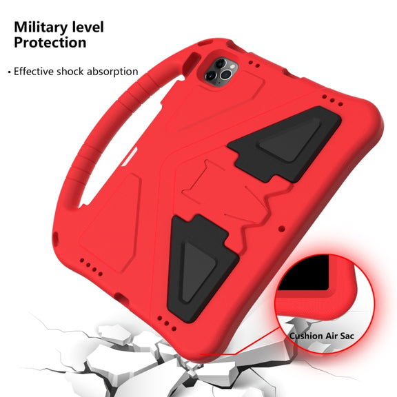 For iPad Pro 11 2024 EVA Shockproof Tablet Case with Holder(Red)