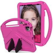 For iPad Pro 11 2024 EVA Shockproof Tablet Case with Holder(RoseRed)