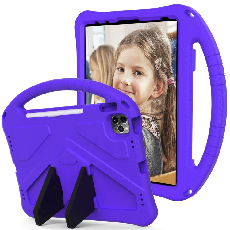 For iPad Pro 11 2024 EVA Shockproof Tablet Case with Holder(Purple)