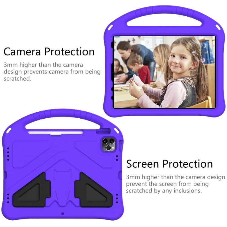 For iPad Pro 11 2024 EVA Shockproof Tablet Case with Holder(Purple)