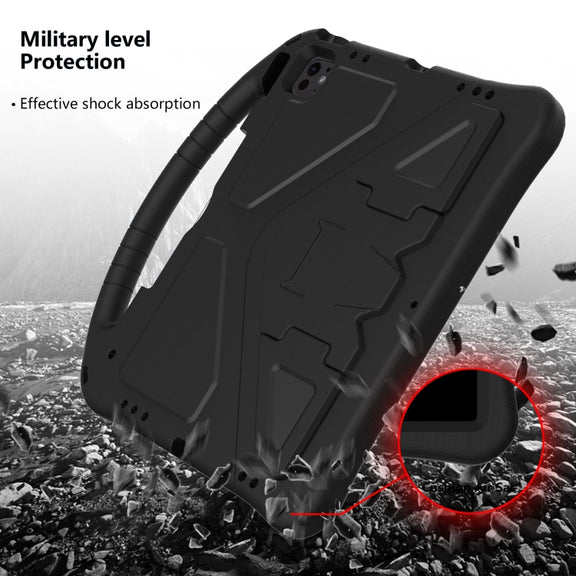 For iPad Air 13 2024 EVA Shockproof Tablet Case with Holder(Black)