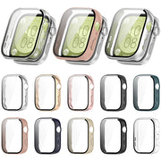 For Huawei Watch Fit 3 PC + Tempered Film Integrated Watch Protective Case(Black)