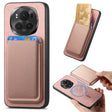 For Honor Magic6 Pro 5G Retro Magsafe Card Bag PU Back Cover Phone Case(Pink) - Huawei Cases by PMC Jewellery | Online Shopping South Africa | PMC Jewellery | Buy Now Pay Later Mobicred
