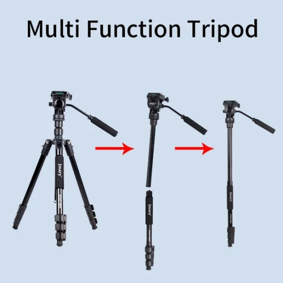 JMARY KT285+NB50 Camera Stand Extendable Height Aluminum Alloy Camera Holder Tripod