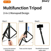 JMARY MT-39 Multifunction Live Streaming DSLR Camera Stand Holder Phone Clamp Tripod