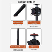 JMARY MT-29 Mini Extendable Live Streaming Desktop Tripod Selfie Stick Camera Phone Holder