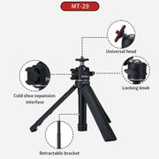 JMARY MT-29 Mini Extendable Live Streaming Desktop Tripod Selfie Stick Camera Phone Holder