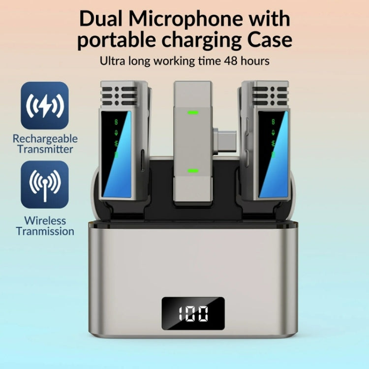 JMARY MW-15 USB-C / Type-C Port 2.4G Lavalier Wireless Microphone