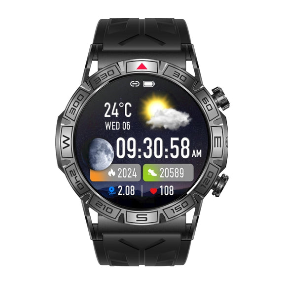 KC80 1.43 inch Color Screen Smart Watch, Support AI Voice Assistant / Bluetooth Call(Black)