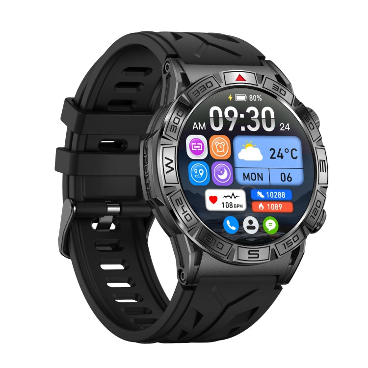 KC80 1.43 inch Color Screen Smart Watch, Support AI Voice Assistant / Bluetooth Call(Black)