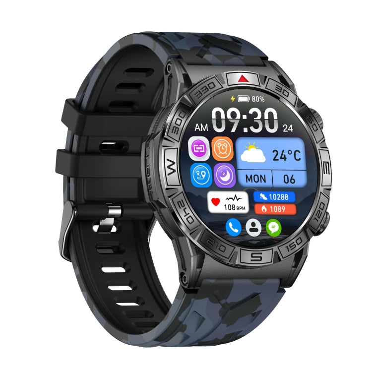 KC80 1.43 inch Color Screen Smart Watch, Support AI Voice Assistant / Bluetooth Call(Camouflage Black)