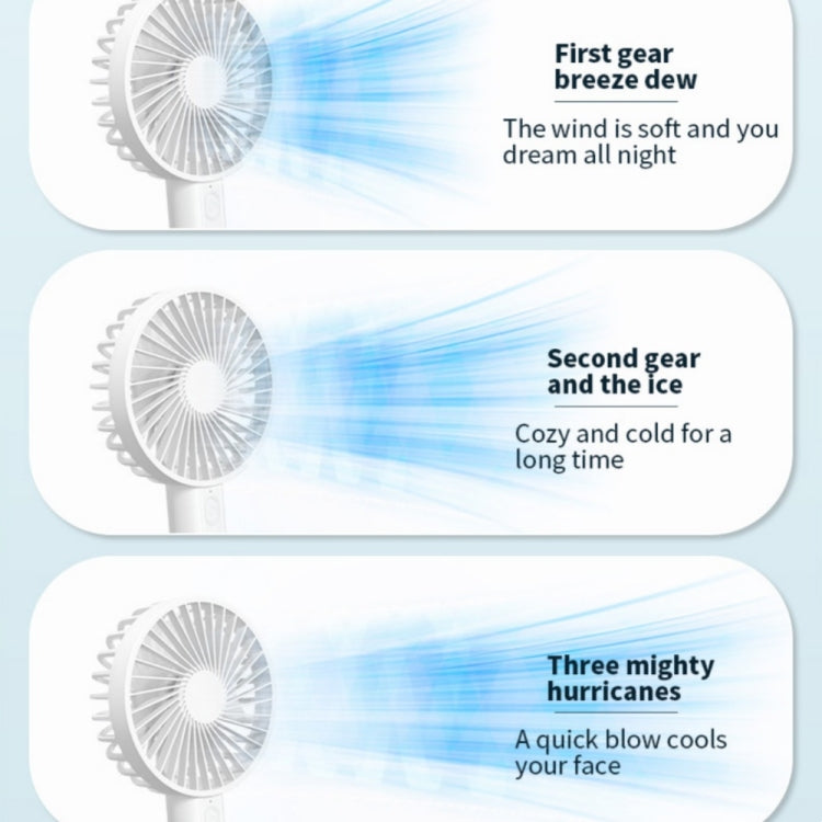 F35 With Hanging Hole Rechargeable Cooling Fan Powerful Handheld Fan 1200mAh Desk Fan(Pink)