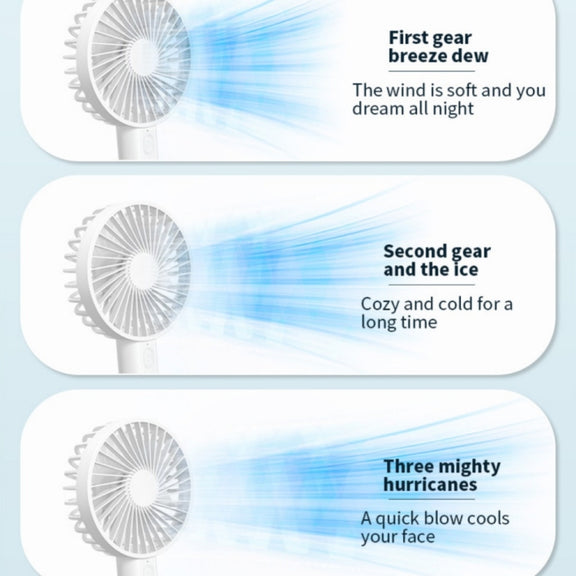 F35 With Hanging Hole Rechargeable Cooling Fan Powerful Handheld Fan 1200mAh Desk Fan(Pink)