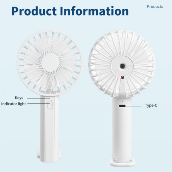 F35 With Hanging Hole Rechargeable Cooling Fan Powerful Handheld Fan 1200mAh Desk Fan(Pink)