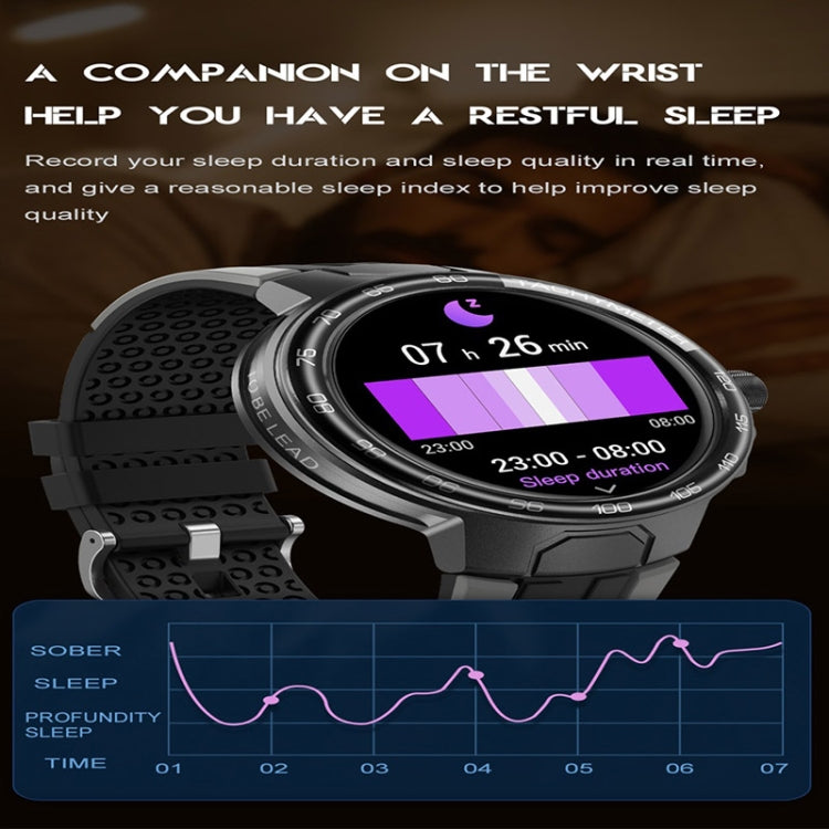 EX103 1.55 inch Color Screen Smart Watch, Support Bluetooth Call / Heart Rate Monitoring(Grey)