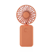 F458 With Neck Rope Summer 3 Speeds Adjustable Foldable Mini Handheld Fan(Orange)