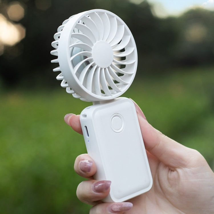 F458 With Neck Rope Summer 3 Speeds Adjustable Foldable Mini Handheld Fan(Orange)