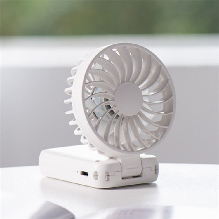 F458 With Neck Rope Summer 3 Speeds Adjustable Foldable Mini Handheld Fan(Orange)