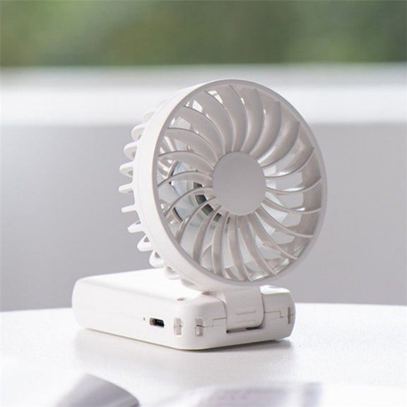 F458 With Neck Rope Summer 3 Speeds Adjustable Foldable Mini Handheld Fan(Orange)