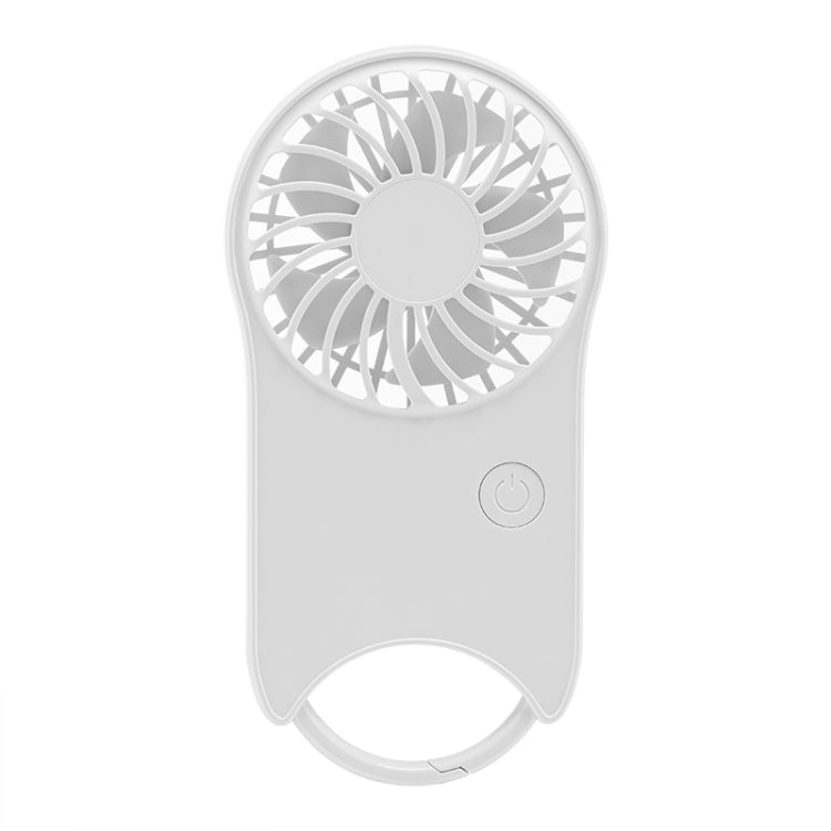 F12 3 Wind Speed Outdoor Summer Cooling Fan Hanging Buckle Mini Handheld Fan(White)