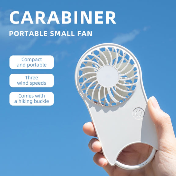 F12 3 Wind Speed Outdoor Summer Cooling Fan Hanging Buckle Mini Handheld Fan(Black)
