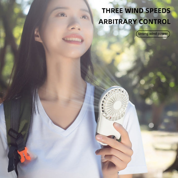 F12 3 Wind Speed Outdoor Summer Cooling Fan Hanging Buckle Mini Handheld Fan(Pink)
