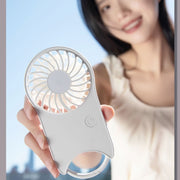 F12 3 Wind Speed Outdoor Summer Cooling Fan Hanging Buckle Mini Handheld Fan(White)