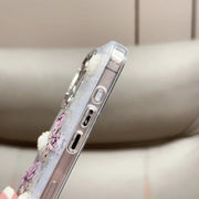 For iPhone 16 Pro Glitter 3D Butterfly TPU Phone Case(Gold)
