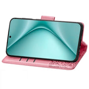 For Huawei Pura 70 Butterfly Love Flower Embossed Leather Phone Case(Pink)