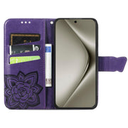 For Huawei Pura 70 Pro+ Butterfly Love Flower Embossed Leather Phone Case(Purple)