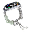 For Xiaomi Mi Band 7 Crystal Beaded Onyx Watch Band(Silver+Jade Donut) - free shipping - PMC TechLife - Order now!